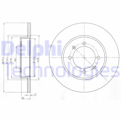 BG4538C DELPHI Тормозной диск