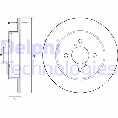 BG4539 DELPHI Тормозной диск