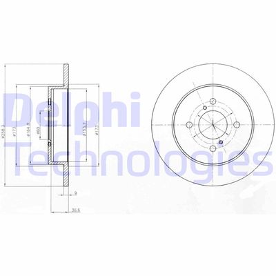 BG4539C DELPHI Тормозной диск