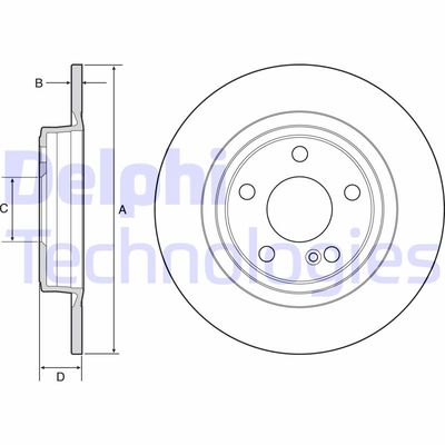 BG4558C DELPHI Тормозной диск