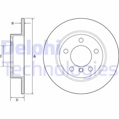 BG4561 DELPHI Тормозной диск