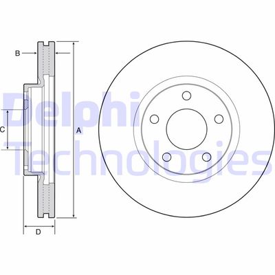 BG4562 DELPHI Тормозной диск