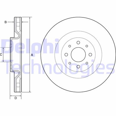 BG4566C DELPHI Тормозной диск