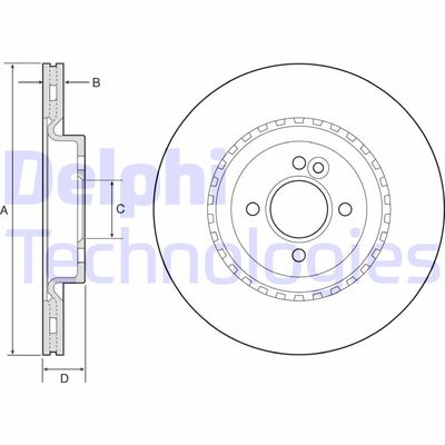 BG4568 DELPHI Тормозной диск