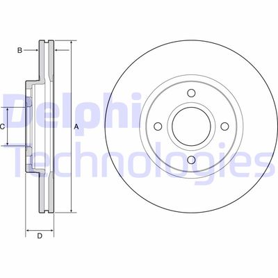 BG4569C DELPHI Тормозной диск