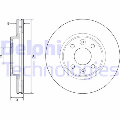 BG4570 DELPHI Тормозной диск