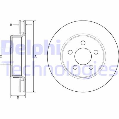 BG4642 DELPHI Тормозной диск