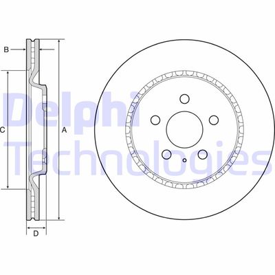 BG4643C DELPHI Тормозной диск