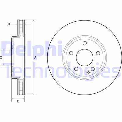 BG4646C DELPHI Тормозной диск