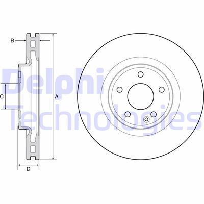 BG4659C DELPHI Тормозной диск