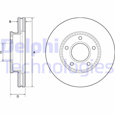 BG4663C DELPHI Тормозной диск