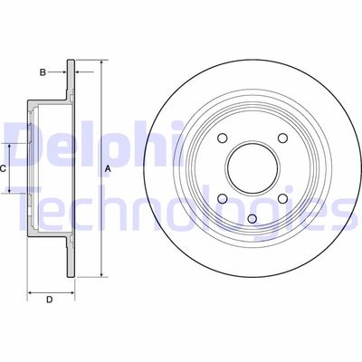 BG4666C DELPHI Тормозной диск