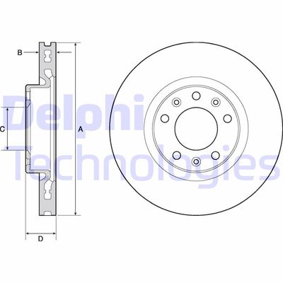 BG4669C DELPHI Тормозной диск