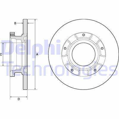 BG4673 DELPHI Тормозной диск