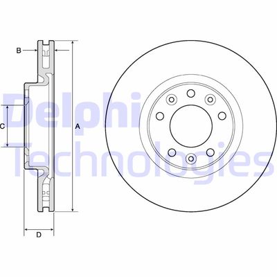 BG4674C DELPHI Тормозной диск