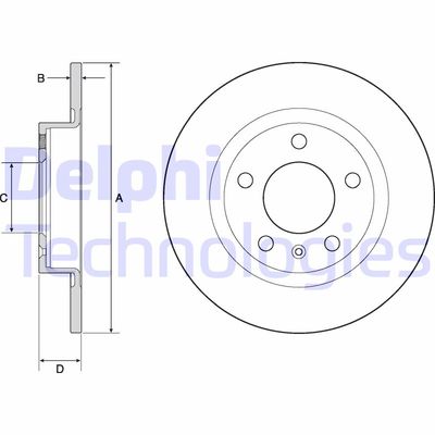 BG4675 DELPHI Тормозной диск