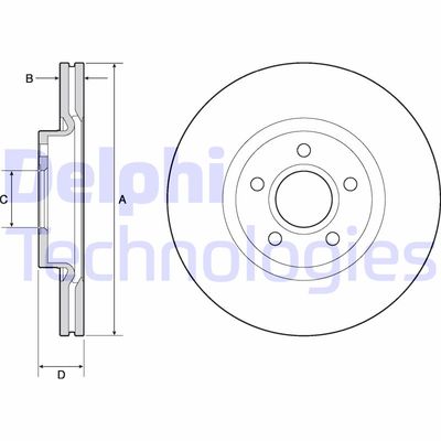 BG4676C DELPHI Тормозной диск