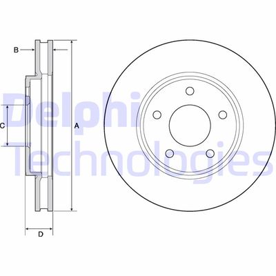 BG4678C DELPHI Тормозной диск