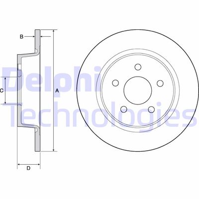 BG4682 DELPHI Тормозной диск