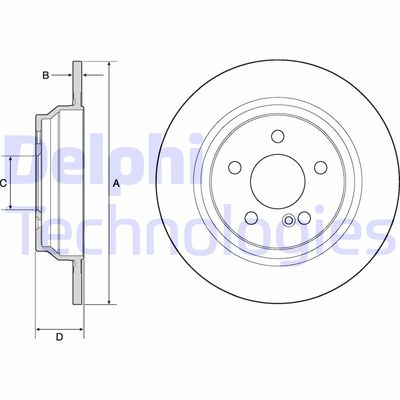 BG4686C DELPHI Тормозной диск