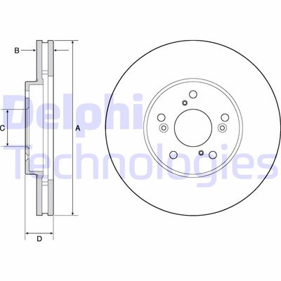 BG4687 DELPHI Тормозной диск