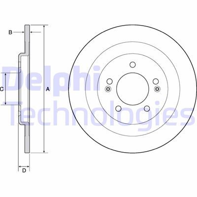 BG4688C DELPHI Тормозной диск