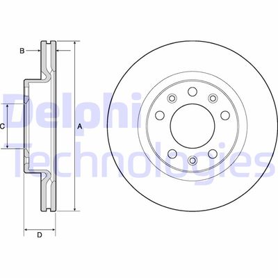 BG4700C DELPHI Тормозной диск