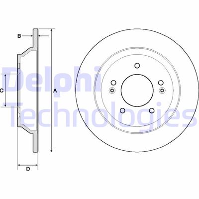 BG4708C DELPHI Тормозной диск