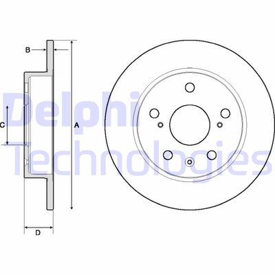 BG4709C DELPHI Тормозной диск