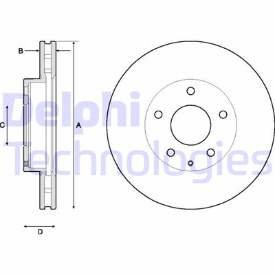 BG4712C DELPHI Тормозной диск