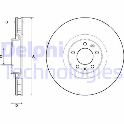 BG4716C DELPHI Тормозной диск