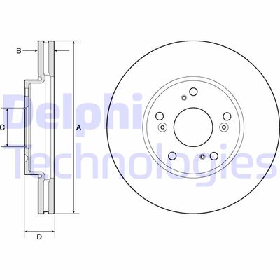 BG4741C DELPHI Тормозной диск