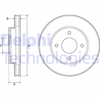 BG4742C DELPHI Тормозной диск