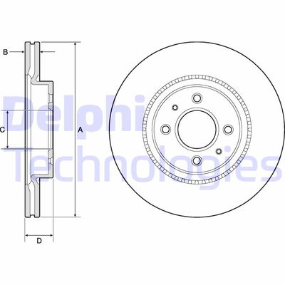 BG4743C DELPHI Тормозной диск