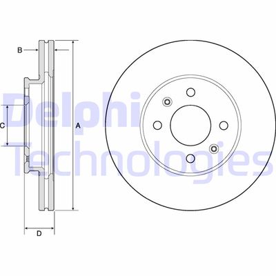 BG4744C DELPHI Тормозной диск