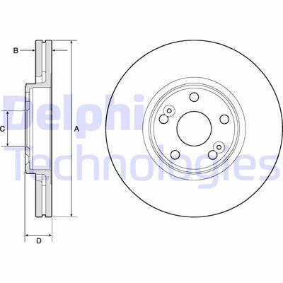 BG4746C DELPHI Тормозной диск