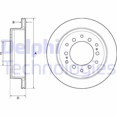 BG4747C DELPHI Тормозной диск