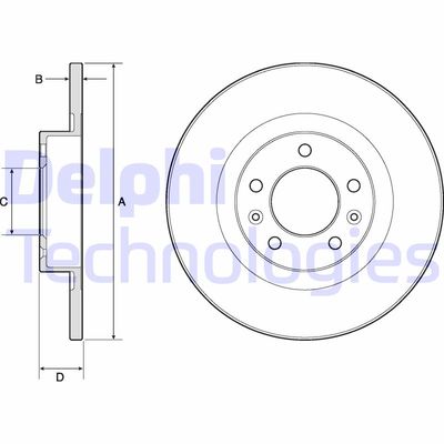 BG4748C DELPHI Тормозной диск