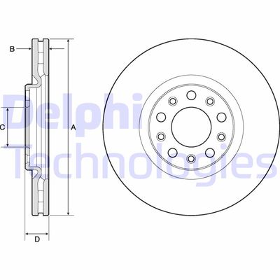 BG4763C DELPHI Тормозной диск