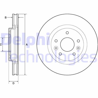 BG4770C DELPHI Тормозной диск