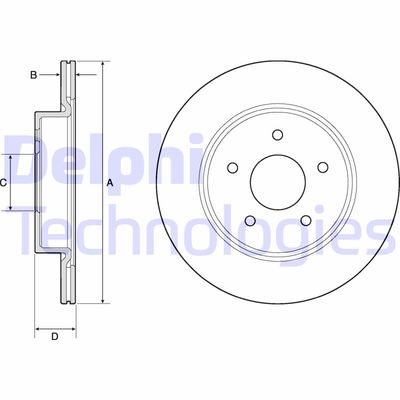 BG4779C DELPHI Тормозной диск