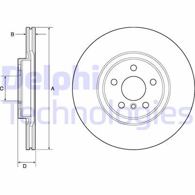 BG4780C DELPHI Тормозной диск