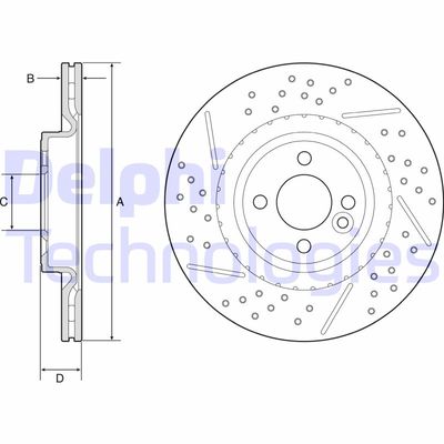 BG4789C DELPHI Тормозной диск