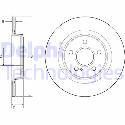 BG4790C DELPHI Тормозной диск