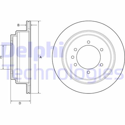 BG4792 DELPHI Тормозной диск