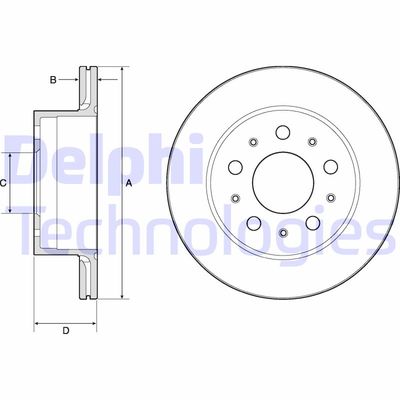 BG4796C DELPHI Тормозной диск