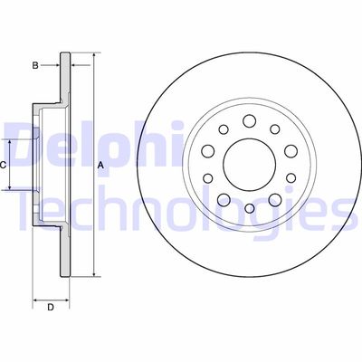 BG4798C DELPHI Тормозной диск