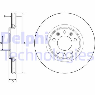 BG4806C DELPHI Тормозной диск