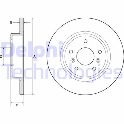 BG4807C DELPHI Тормозной диск