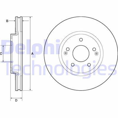 BG4809C DELPHI Тормозной диск